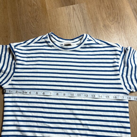 AYR The French Fry tee size XS blue white stripe Pima cotton Peru - Picture 6 of 7